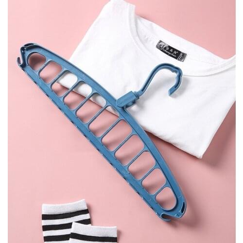 1 PCS Multifunctional Hanger Household Storage Rack Adjustable Clothes Underwear Pants Drying Rack Folding Magic Clothes Hanger