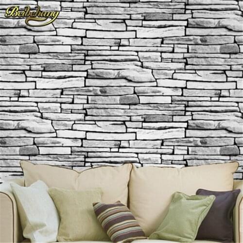 Beibehang Retro culture brick Stone rock Faux Bricks Vinyl Wallpaper personality waterproof bedroom wallpaper roll papel pintado