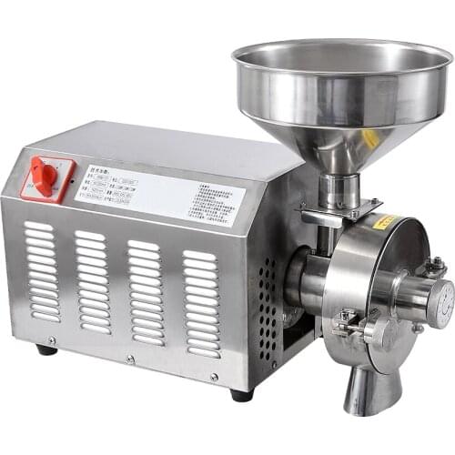 High efficiency commercial Grain Grinder,stainless steel grinding machine for spices/corn/soybean 20-40KG/h 1420r-min 2500W