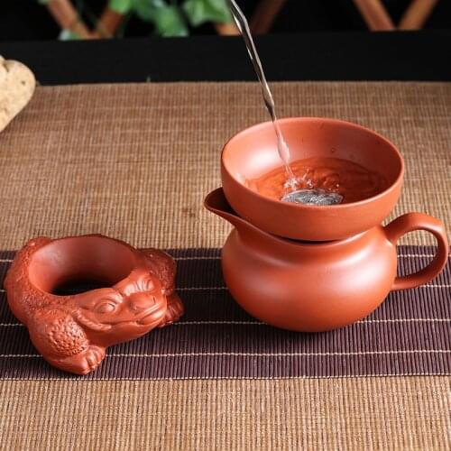 Yixing Creative Purple Clay Toad Tea Strainer Tea Chahai Filter Tea Set Accessories Creative Coffee Punch Filter Kitchen Tools