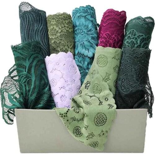 1Meter High Quality Beautiful Lace Ribbon Tape Bra Underwear Trim DIY Embroidered For Sewing Decoration African Laces Fabric