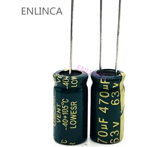 30pcs/lot S11 high frequency low impedance 63v 470UF aluminum electrolytic capacitor 470UF 20