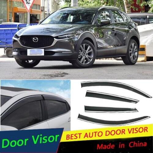 For Mazda CX-30 Car Window Visor Deflector Visor Shade Sun Guard Automobile 2020-2021Car Awning Shelter Deflector 4PCS