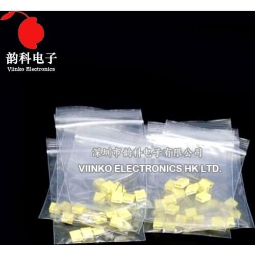 50pcs Correction capacitor kit 10 Value Polypropylene Safety Plastic Film Capacitor Kit 100V 1nF - 0.47uF
