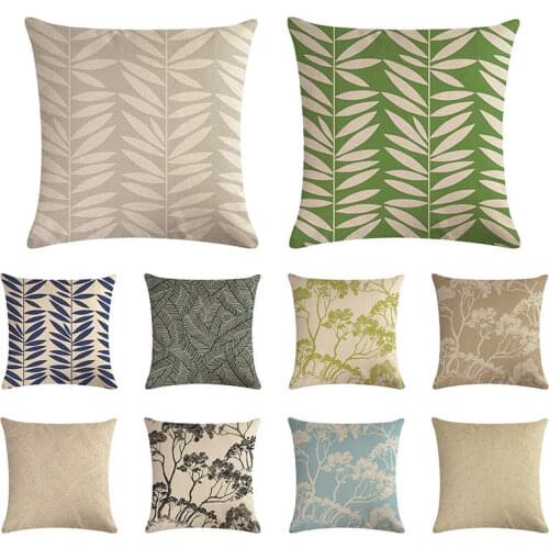 45x45cm geometric leaf cushion cover plant pine pillow cover linen car chair sofa fashion home decoration pillow case