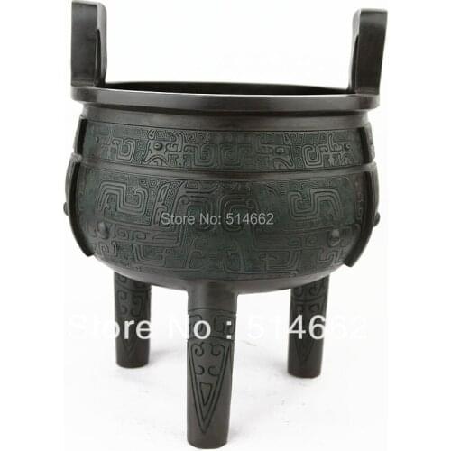 DING FENGSHUI ANTIQUE CHINESE BRONZE DING STATUES/CHINESE DING Sculptures