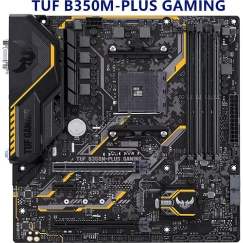Used For asus TUF B350M-PLUS GAMING Motherboard Socket AM4 DDR4 For AMD B350M B350 64GB Original Desktop Mainboard