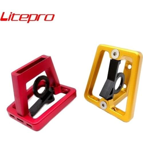 Litepro For Brompton Front Carrier Mount Block Aluminum Alloy olding Bike Front Bag Panniers Mount Base