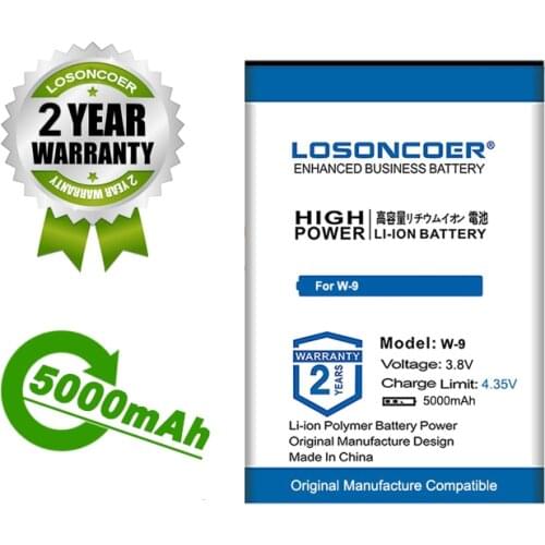 LOSONCOER Battery 5000mAh W-9 Lithium Battery For Netgear Sierra AirCard AC810S AC815 AC791L Wireless Router Batteries