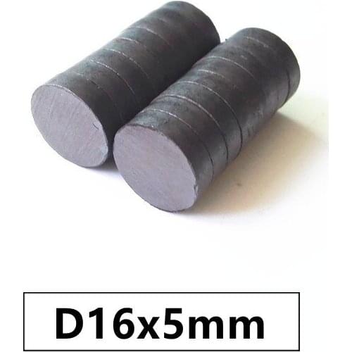 10-30pcs/lot Y30 Disk Ferrite Magnet 16*5 mm Permanent magnet 16mm x 5mm Black Round Speaker magnet 16x5 mm