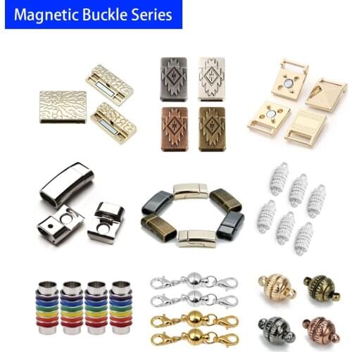 5pcs DIY Magnets Fasteners Fit Bracelets Buckle Necklace End Clasp Connectors For Jewelry Makings Findings Magnetic Claps