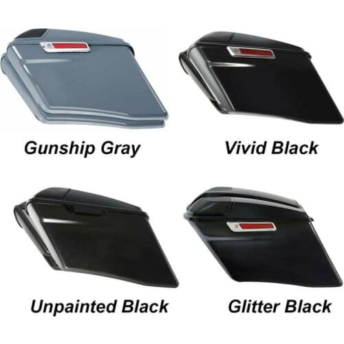 Motorcycle 4'' Stretched Extended Saddlebags For Harley CVO Touring Road Street Electra Glide Road King FLHR FLHX FLHT 14-21