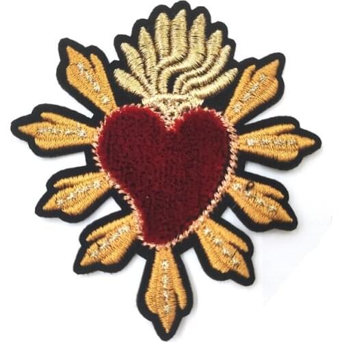 Embroidery patch crown love heart cartoon patches for bag hat badges applique patches for clothing QYC-2786