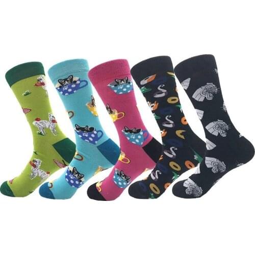 New Design Factory Wholesale Socks Colorful Women Socks Couple Long Tube Cotton Socks