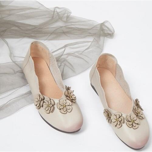 2019 summer new Sen single shoes handmade shoes original retro soft comfortable leather