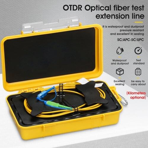 Free shipping SC/UPC-SC/APC OTDR Dead Zone Eliminator,Fiber Rings ,Fiber Optic OTDR Launch Cable Box 1km SM 1310/1550nm