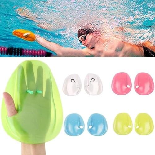 Adult Youth Swimming Webbed Gloves Transparent Hand Webbed Training Auxiliary Paddles Swimming Gloves Equipment Palm Frog -40