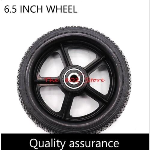 6.5 inch tire solid rubber wheel and plastic hub no inflaction parts of electric mobility motor scooter accessoires