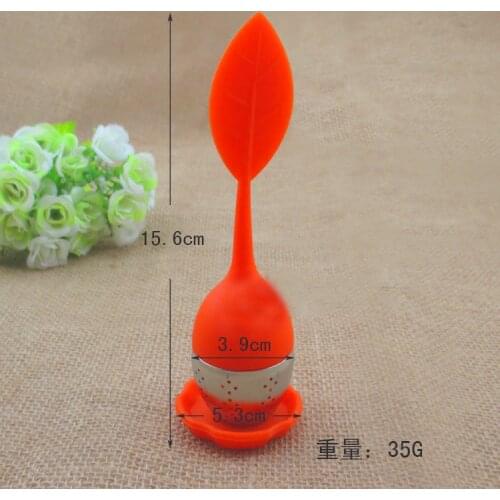 Tea Strainer with Cushion Food Grade Silicone Teaspoon Infuser Silicone Stainless Steel Leaf Tea Filter [2]