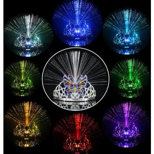 LED butterfly headband Novelty Decoration for Party Holiday,Hair Extension by optical fiber Christmas Halloween Party Decoration
