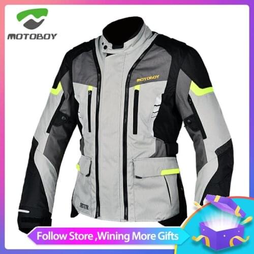 2020 Motoboy Motorcycle Bike Sports Riding Windcoat Waterproof Warm Liner Ce Protectors Spring Racing Motorbike Jacket