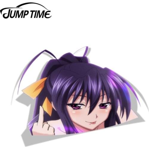 Jump Time 13cm x 11.8cm For High School DxD Anime Car Sticker Bumper Window Helmet Laptop Decal Waterproof Car Decoration
