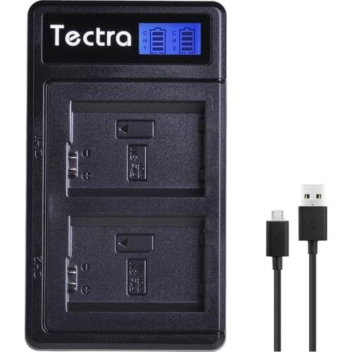 NP-FW50 NPFW50 USB Dual LCD Display Camera Battery Charger for Sony A7 A7R A7sII A7II A6500 A6300 A7RII NEX Series