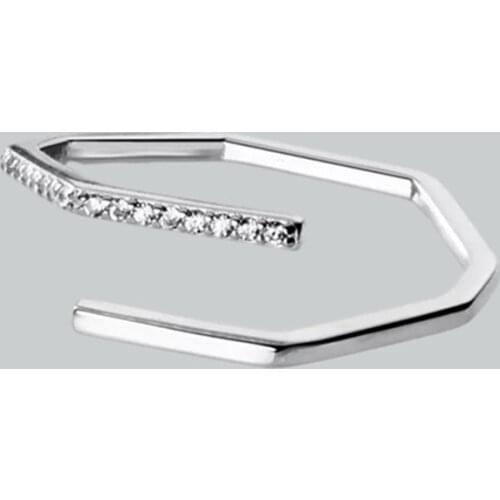 Foxanry Minimalist 925 Sterling Silver Chic Rings for Women Couples Engagement Jewelry Exquisite Accessories Gift