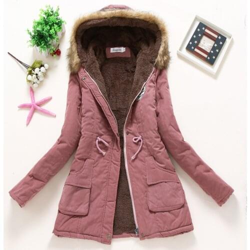 Zuolunouba Winter Cotton Clothes Women Embroidered Letter Epaulettes Harajuku Drawstring Fur Collar Slim Hooded Coat Female