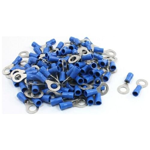 1000pcs RV2-6 1/4" Pre Insulated Ring Type Terminals for AWG 16-14 Wire Connector