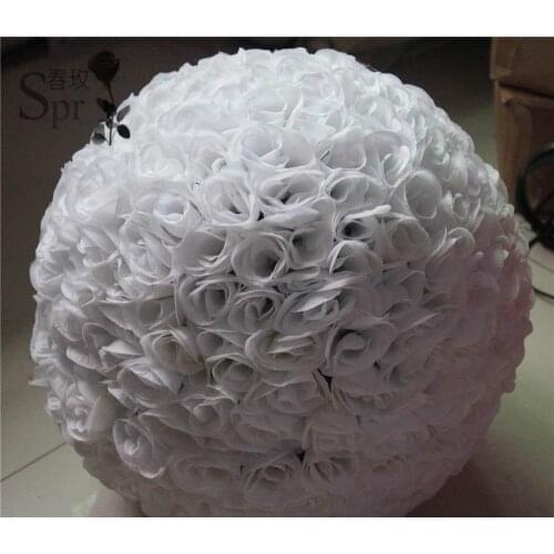 50cm 2pcs/lot WHITE rose ball wedding flower ball decoraiton
