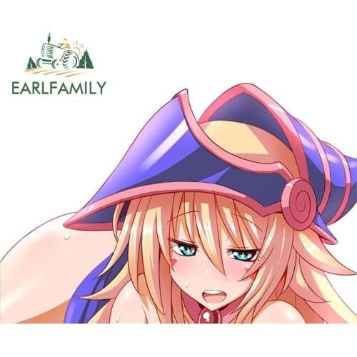 EARLFAMILY 13cm x 8.8cm for Dark Magician Girl Car Stickers Decal Air Conditioner Windshield Laptop RV Anime Surfboard Graphics