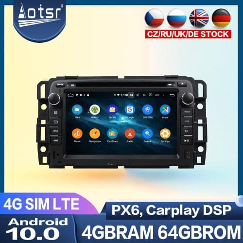 Car GPS Navigation For GMC Yukon Tahoe Multimedia Player 2007+ Android 10 PX6 Audio Radio Tape Recorder Stereo Head Unit Carplay