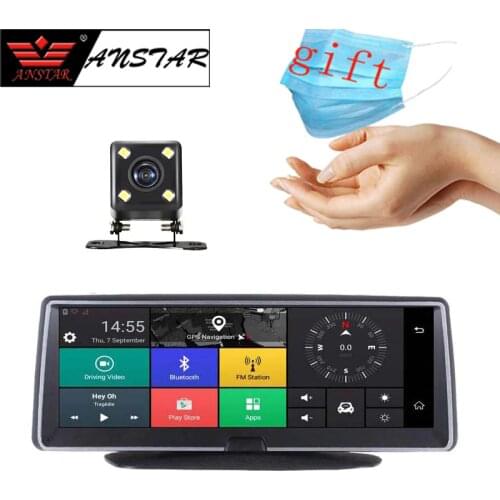 ANSTAR 4G Dash Cam Android 5.1 WiFi GPS ADAS Car Camera Dual Lens Car DVR 1080P Video Recorder Registrar Auto Rear View Cameras