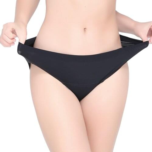 Menstrual Seamless Underwear for Women Period Brief Leak Proof Protective Panties Ice Silk Hipster Underwear