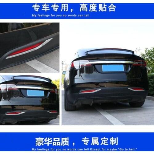 For Tesla MODEL X 2016-2018 2PCS ABS Chrome Car Rear Fog light Lamp Cover Eyebrow Trim Tail Cover Trim Car Styling Accessories