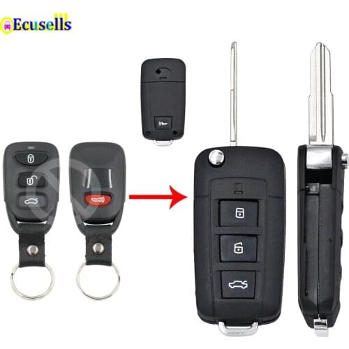 GOOD QUALITY ! NEW 3+1 buttons for KIA Cerato Forte Spectra Optima Folding Remote Key Keyless Entry Housing Case Fob