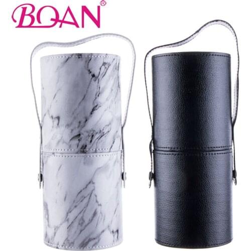 Makeup Brushes Storage Box Pen Round Holder Nail Art Brushes Portable Organizer Cosmetic Nail Art Tool Makeup Tool Pu U Leather