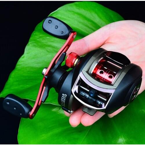 Water Drop Reel Bait Casting Fishing Reel Gear Ratio 8.1:1 Aluminum Spool Baitcast 12+1BB Wheel Bearing Left-Right Handle