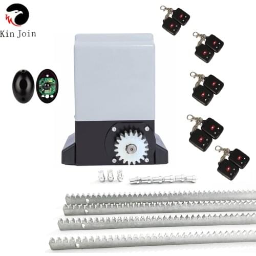 220VAC Sliding Gates Motor 1000kg + 2 Remote + 4 Meters Of Gear Rack Outdoor Waterproof Gearwheel Rack Driven Accessory Kit