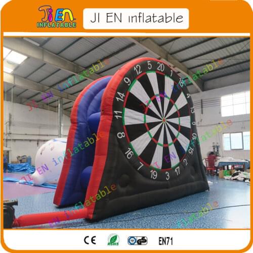 4M/13ft Inflatable Foot Darts, Double Sides Inflatable Soccer Darts, Cheap Football Darts Game,free with 10 pieces balls