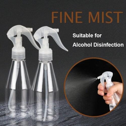 New 200ml Plastic Spray Bottle Portable Transparent Makeup Moisture Atomizer Pot Fine Mist Bottles Alcohol Disinfection Tools