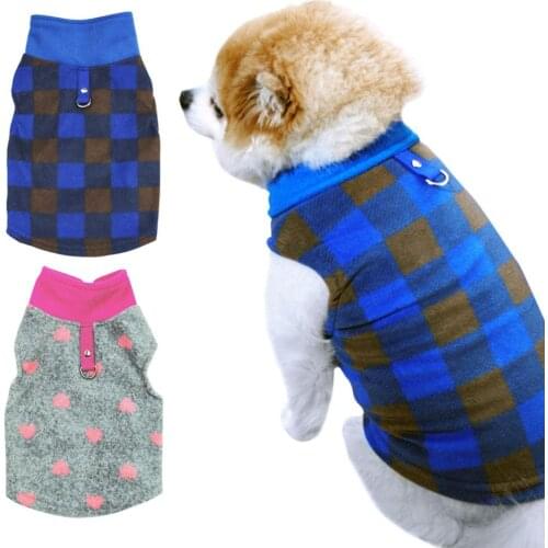 Pet Dogs Clothes Autumn Winter Thickened Vest Coat For Small Medium Large Dog Warm Sleeveless Shirt Costume With Traction Ring
