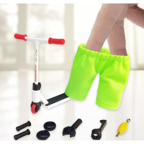 Finger Scooter Two Wheels Fingerboard Parts Interactive Finger Novelty Toys Fingerboard Skateboard Finger Toys Set Scooter