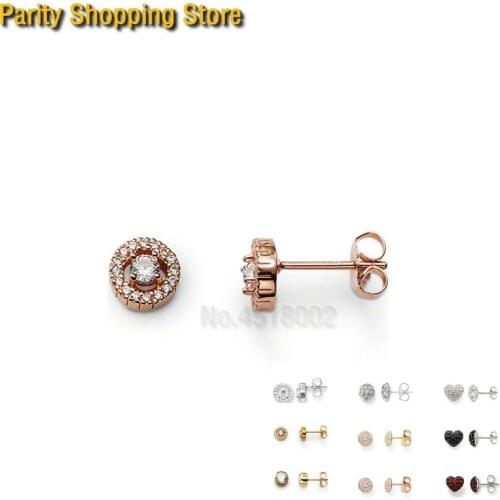 Thomas EG1116 Rose Gold Round Earrings - Style Glam And Soul Good Silver Jewerly For Women 2015 Ts Gift In 925 Sterling silver