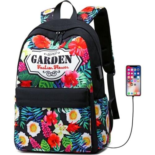 Womens Backpack USB Charging School Backpacks For Girls Women Bags Female Waterproof Large Capacity Backpack