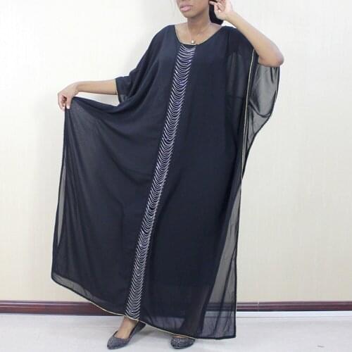 2 Pieces Set Elegant Solid Batwing Sleeve Spring Women Dresses Casual O Neck Chiffon Loose Dress Vintage Party Vestidos