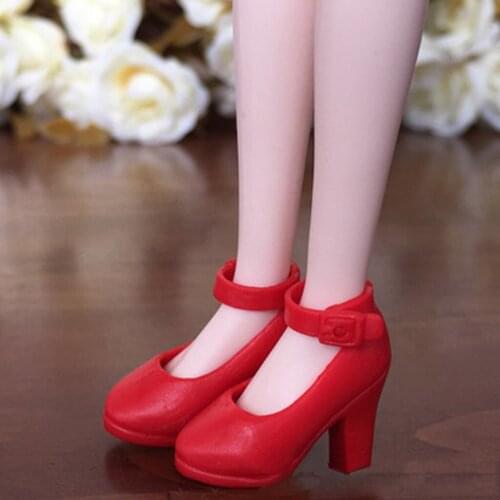 1/6 BJD Smart Dolls Shoes Red High Heels for Momoko Licca for DOD SD DD Party Outfit