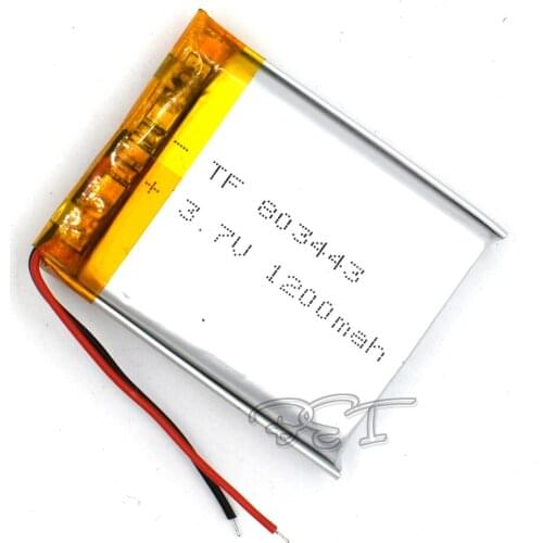 10Pcs 3.7V Rechargeable 1200mAH 803443 Li-Polymer Lithium Ion Li-ion Battery For Toy GPS Mp3 Mp4 Speaker Reader Recorder Camera