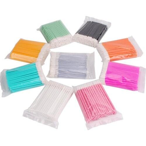 100pcs Disposable Cosmetic Makeup Lip Brush Lipstick Lip Glossy Wands Pen Cleaner Applicator Eyeshadow Lip Gloss Brushes Tools